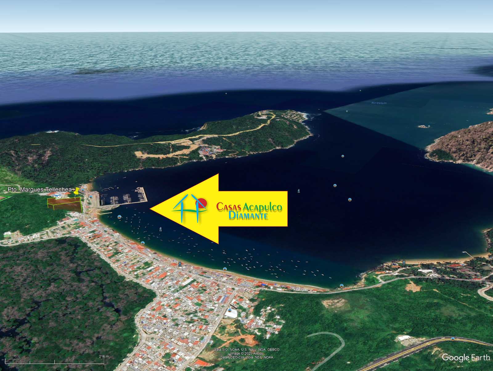 Terreno Puerto Marqués Tellechea - Vista aérea 9